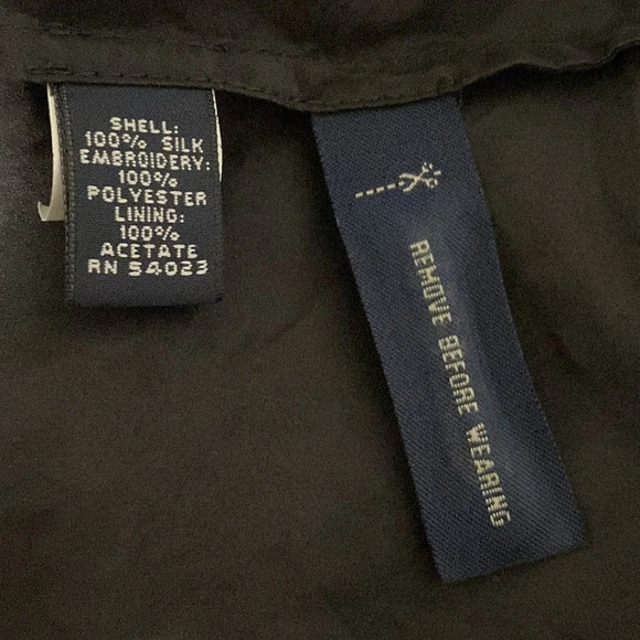 Banana Republic 100% Silk Black Fit & Flare Dress Size 2 Petite - Picture 10 of 11